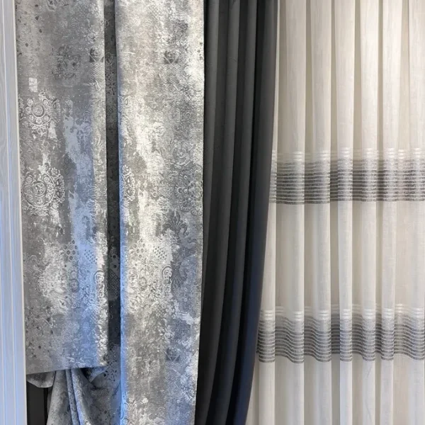 پرده بریلنت طرح مدرن برای پذیرایی با قابلیت تنظیم نور